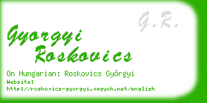gyorgyi roskovics business card