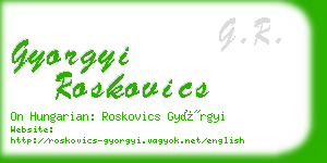 gyorgyi roskovics business card